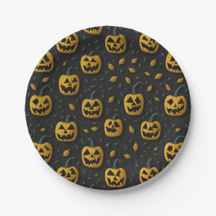Plato De Papel Feliz fiesta de Halloween  espeluznante personaliz