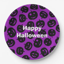Feliz Fiesta de Halloween Purple Pumpkin