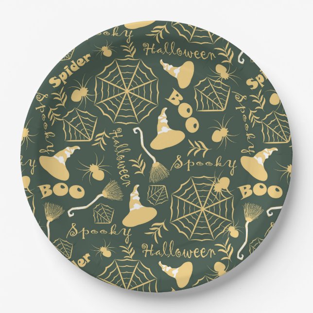Plato De Papel Feliz Halloween (Anverso)