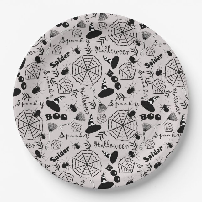 Plato De Papel Feliz Halloween (Anverso)