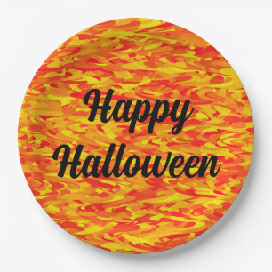 Plato De Papel Feliz Halloween