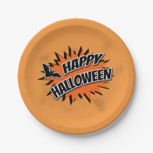 Plato De Papel Feliz Halloween