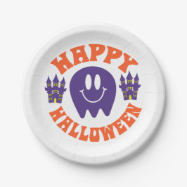 Plato De Papel Feliz Halloween