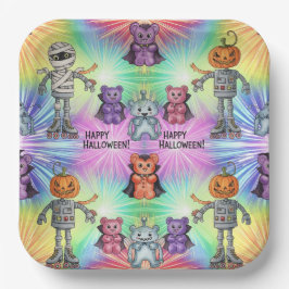 Plato De Papel Feliz Halloween, de Natasha Us