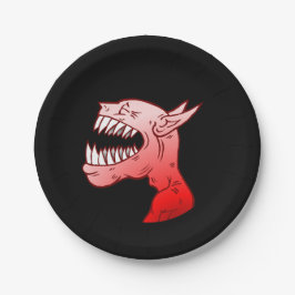 Plato De Papel Feliz Halloween Ghoul