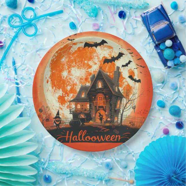 Plato De Papel Feliz Halloween Halloween (Fiesta)