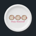 Plato De Papel Feliz Hanukkah Chanukah Jelly Donut Doughnut<br><div class="desc">Cuenta con un original ilustracion de marca de un delicioso donut de gelatina con azúcar en polvo. ¡Perfecto para Hanukkah! Este ilustracion Chanukah también está disponible en otros productos. ¿No ves lo que estás buscando? ¿Necesita ayuda con la personalización? Contacte con Rebecca para que tenga algo diseñado para usted.</div>