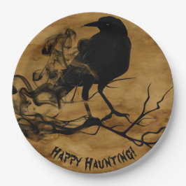 Plato De Papel Feliz Haunting Halloween
