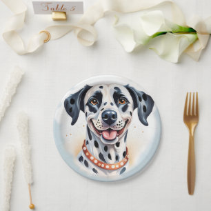 Plato De Papel Feliz Mascota de perro de Dalmacia Wham-O Frisbee
