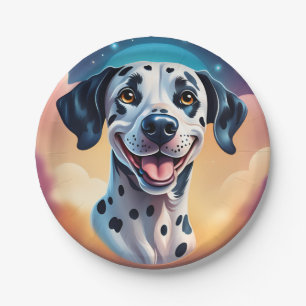 Plato De Papel Feliz Mascota de perro de Dalmacia Wham-O Frisbee