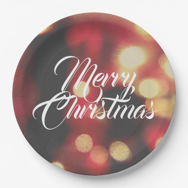 Plato De Papel Feliz Navidad (Anverso)