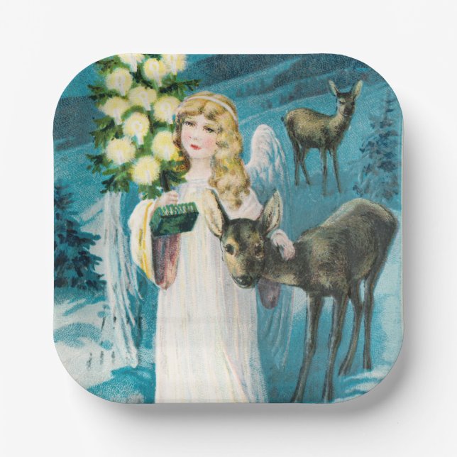 Plato De Papel Feliz Navidad (Anverso)