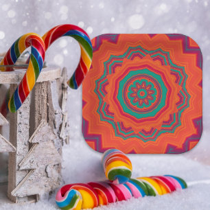 Plato De Papel Feliz Navidad
