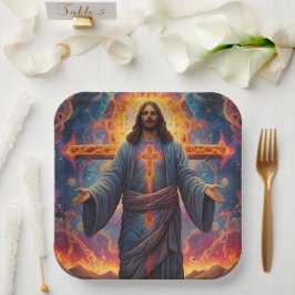 Plato De Papel Feliz Navidad