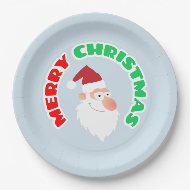 Plato De Papel Feliz Navidad (Anverso)