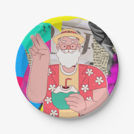 Plato De Papel Feliz Navidad 2024