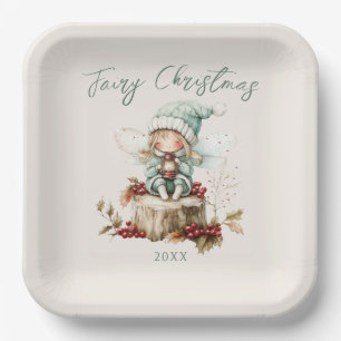 Plato De Papel Feliz Navidad a los niños