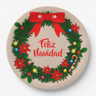 Plato De Papel Feliz Navidad Feliz Día de Brujas 9 de Navidad