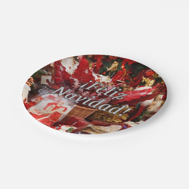 Plato De Papel ¡Feliz Navidad! Feliz Navidad en español (Angular)
