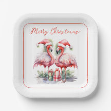 Feliz Navidad Flamingos rosas
