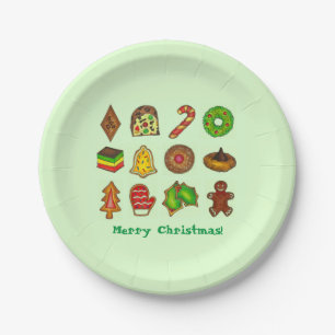 Plato De Papel Feliz Navidad Navidad Cookies Navidad