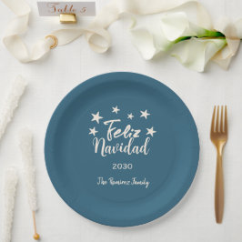 Plato De Papel Feliz Navidad, Navidades modernos