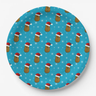 Plato De Papel Feliz Navidad Patata