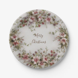 Plato De Papel Feliz Navidad Placa de papel