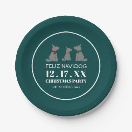 Plato De Papel Feliz Navidog, Navidades al estilo español