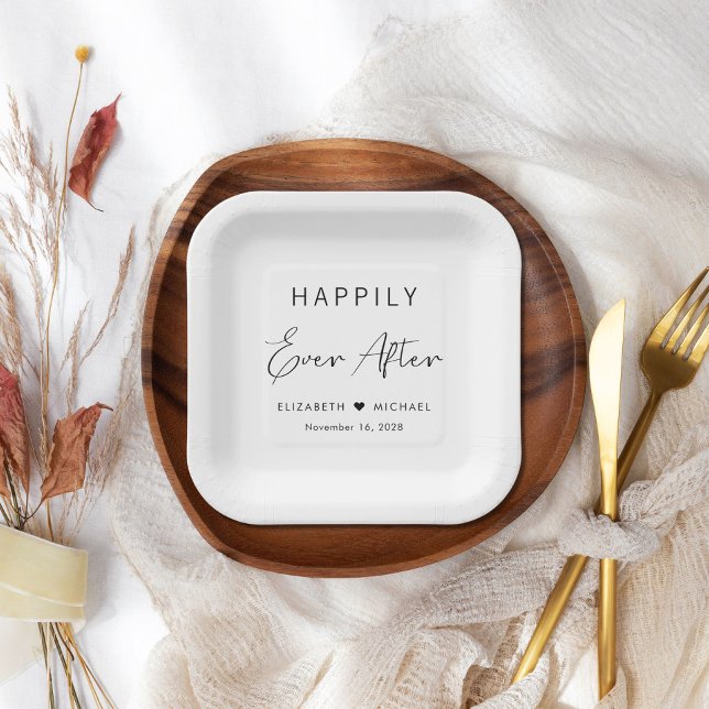 Plato De Papel Feliz Nunca Después Del Boda (Subido por el creador)