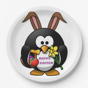 PLATO DE PAPEL "FELIZ ORIENTAL" PENGUIN BUNNY