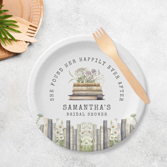 Plato De Papel Feliz para siempre después de la ducha nupcial del (Subido por el creador)