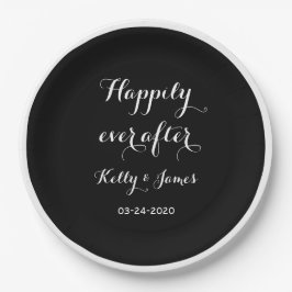 Plato De Papel Feliz para siempre después de las placas de papel 