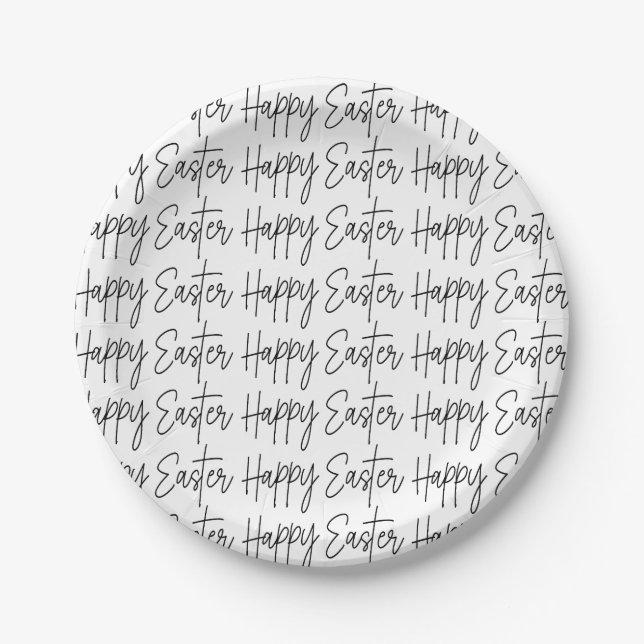 Plato De Papel Feliz Pascua (Anverso)