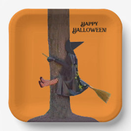 Plato De Papel Feliz Placa de papel de Halloween