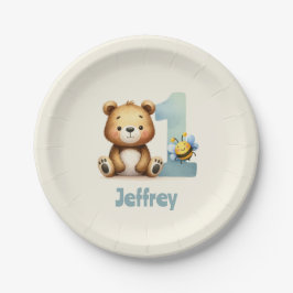 Plato De Papel ¡Feliz Primer Día de Abejas!