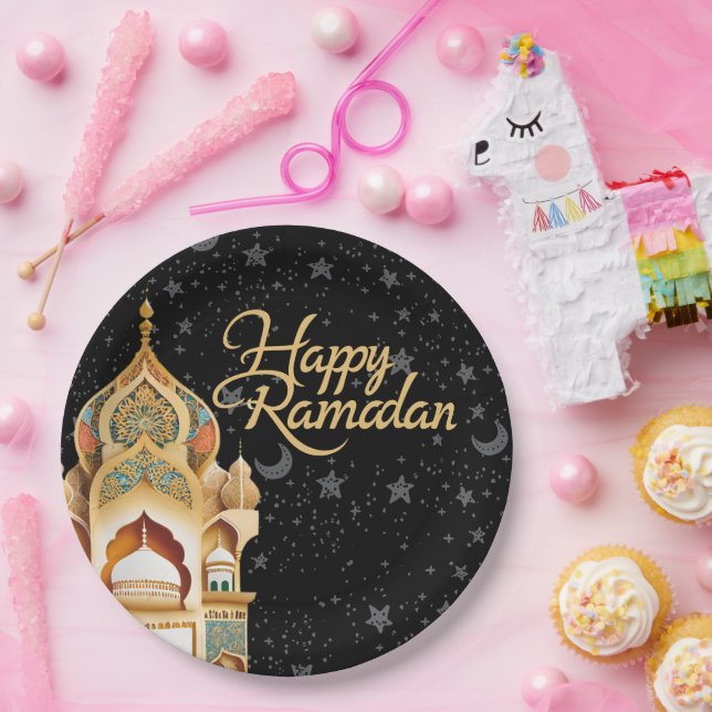 Plato De Papel feliz Ramadán (Fiesta)