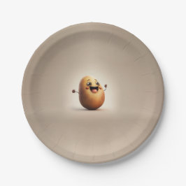 Plato De Papel Feliz tiempo de Fiesta de papa