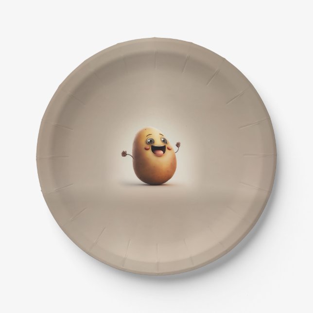 Plato De Papel Feliz tiempo de Fiesta de papa (Anverso)