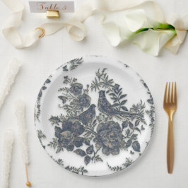Plato De Papel Fenóasas en flores