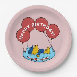 Plato De Papel Ferald | Globo de cumpleaños