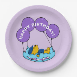 Plato De Papel Ferald | Globo de cumpleaños