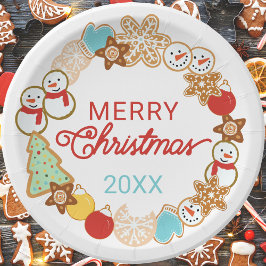 Plato De Papel Feriado de cookies de navidades