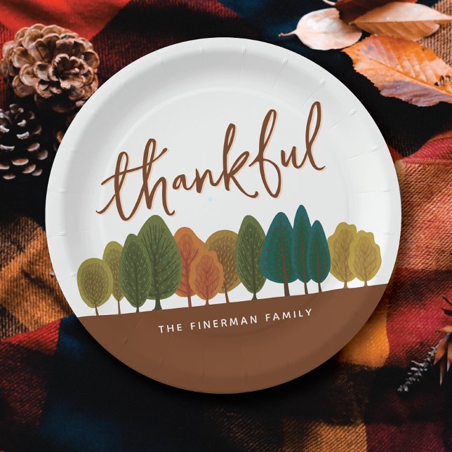 Plato De Papel Festín personalizado de Acción de Gracias otoño (Subido por el creador)