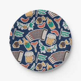 Plato De Papel Festival de cerveza alemana Oktoberfest