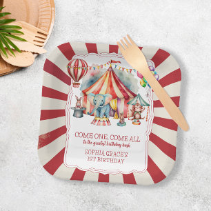 Plato De Papel Festival de circo de carnaval de presupuesto cumpl