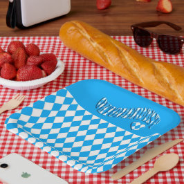 Plato De Papel Festival de la Cerveza Bandera Baviera Patrón Okto