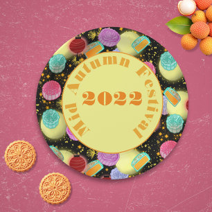 Plato De Papel Festival de la Luna de Mediados de Otoño - Placas 