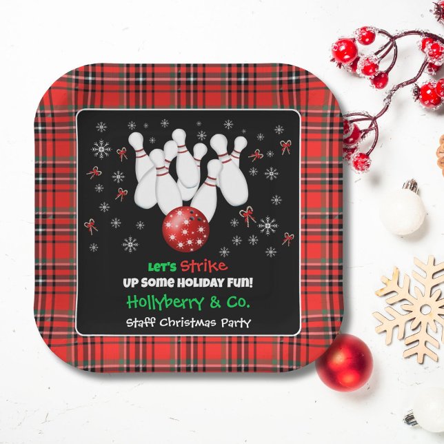 Plato De Papel Festive Holiday Bowling  (Subido por el creador)