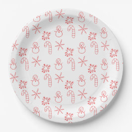 Plato De Papel Festive Merry Christmas Napkin